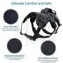 rabbitgoo Escape Proof Dog Harness, Soft Padded Full Body Pet Harness, Reflective Adjustable No Pull Vest with Lift Handle and Lesh Clip for Large Dogs Walking Hiking Training