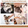 RUIJIA Dog Clippers,Dog Grooming Kit USB Rechargeable Pet Clippers,Professional Dog Trimmer Electric Hair Clippers for Thick Coats Dogs Cats Pets