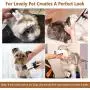 RUIJIA Dog Clippers,Dog Grooming Kit USB Rechargeable Pet Clippers,Professional Dog Trimmer Electric Hair Clippers for Thick Coats Dogs Cats Pets
