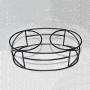LONGSHUN Pet Feeder Wrought Iron Stand with Double Stainless Steel Bowls Double Diner Feeder with Cat/Dog Bowls