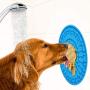 Dog Feeding Lick Mat - Spread Peanut Butter for Bath Distraction Easy Grooming in Shower Tub Sink - Pet Washing Device  Silicone Accessory Toy with 37 Suction Cups