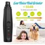 REMTAP pet Nail Grinder, Upgraded 2-Speed Electric Dog Nail Trimmer Clippers, Painless Quiet Rechargeable Grooming & Smoothing Pet Nail Grinder for Small Medium Large Dogs Cats Birds