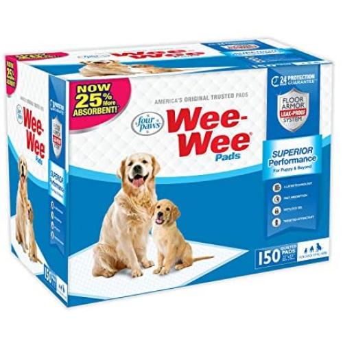 Four Paws Wee-Wee Puppy Training Standard Size 22'' x 23'' Pee Pads for Dogs Four Paws Wee-Wee Puppy Training Standard Size 22'' x 23'' Pee Pads for Dogs