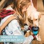 Pet Water Bottle for Dogs,Dog Water Bottle Foldable,Dog Travel Water Bottle,Dog Water Dispenser,Portable Dog Water Bottle for Walking Hiking Beach,Lightweight & Convenient for Travel,BPA Free,18 OZ