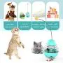 PAOPO Cat Slow Feeder Ball,Cat Food Dispenser Slow Eating Interactive Cat Toy Ball Detachable Tumbler Shaped Pet Treat Ball