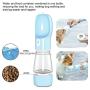 XINXIAO 2 in 1 Portable Pet Dog Water and Food Bottle for Walking Food Water Feeder for Dogs Drinking Bowl Puppy Cat Water Dispenser Pet