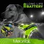 MelonTaiL Light Up Dog Harness with Bungee Leash-Rechargeable LED Light Dog Vest for Night Walking-Reflective Illuminated Harness for Extra Visibility-Glow in The Dark Lighted Vest for Dogs