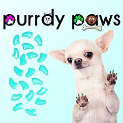 Purrdy Paws Soft Nail Caps for Dog Claws Turquoise