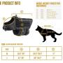 OneTigris K9 Tactical Dog Harness Patrol Dog Vest with Comfortable Adjustable Neck Protection Straps & Durable Handle (Small, Medium, Large Size)