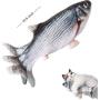OTIME 2 Pack Electric Fish Cat Toy Realistic Plush Simulation Flippity Fish Cat Toy Catnip Kicker Toys, Funny Interactive Pets Pillow Chew Bite Kick Supplies for Cat Kitten Kitty