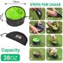 Dprofy Portable Collapsible Dog Travel Bowls - Lightweight Foldable Dog Water Bowl with Zipper, for Small/Large Pet Cat Food Water Feeding Portable Travel Bowl