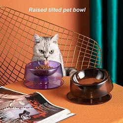 Cat Bowls,Small Dog Bowls, Raised Dog Cat Food Water Bowl with Elevated Stand, Tilted Pet Feeder Dish Can Be Adjusted at Will Between 0-22°for Cat/Kitten and Small Dog/Puppy.