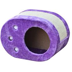 Fervor - PetPals Zest-Fleece and Sisal Horse-Shoe Shaped Scratcher Box, 18 x 10 x 12''