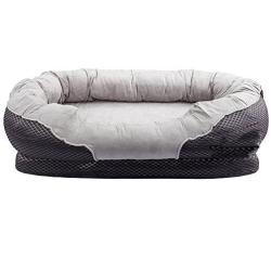 AsFrost Dog Bed, Orthopedic Dog Beds with Removable Washable Cover, Memory Foam Pet Bed for Dogs & Cats, Nonslip Bottom Pet Beds for Sleep