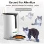 Richdog Automatic Pet Feeder, Food Dispenser for Cats and Dogs, Voice Recorder, Distribution Alarms, Portion Control, Timer Programmable, Up to 4 Meals a Day, USB Wall Plug & Batteries Supply