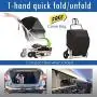 HPZ Pet Rover Lite Premium Light-Weight Dog/Cat/Pet Stroller Travel Carriage with Convertible Compartment/Zipper-Less Entry/1-Hand Quick Fold/Aluminum Frame for Small & Medium Pets