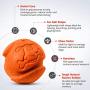mypappydog Dog Chew Toys | Squeaky Ball Dog Toys | Treat Dispensing Dog Toys | Rubber Chew Toys for Dogs | Dog Treat Ball | Dog Toy Football | Rubber Dog Bone | Squeaky Dog Chew Toys | Orange/Green