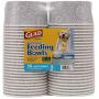 Glad for Pets Disposable Feeding Bowls | Large Dog Bowls in Gray Pattern | 3.5 Cup Feeding Size, 50 Count - Dog Bowls are Great for Dry and Wet Dog Food or Water