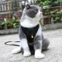 ocijf179 Pet Harness Adjustable Dog Cat Kitten Harness Puppy Vest Leash Chest Strap Set Pet Supplies - Black L