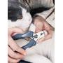 PAKEWAY Nail Clipper for Dogs and Cats, Solid Nail Trimmers with Safety Switch, Avoid Overcutting