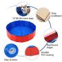 None Brand PetsBark Foldable Dog Swimming Pool, Hard PVC Placstic Pet Bathing Tub, Collapsible Kiddie Outdoor Swimming Pool for Pets, Dogs, Cats, Kids, Red and Blue Send Randomly