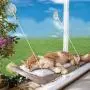 PETPAWJOY Cat Bed, Cat Window Perch Window Seat Suction Cups Space Saving Cat Hammock Pet Resting Seat Safety Cat Shelves - Providing All Around 360° Sunbath for Cats Weightedup to 30lb