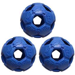 Petsport 3 Pack of Turbo Kick Soccer Ball Dog Toys, 2.5 Inches Each, Assorted Colors