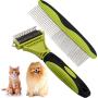 Weiba Dog Grooming Comb Kit,Flea Combs,Pet Supplies Dematting Stainless Steel Double Sided Blade Fur Cleaner Cat Gilling Brush Undercoat Rake Comb