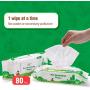 PUPTECK Pet Grooming Wipes for Dogs & Cats - 8.3''x8'' Hypoallergenic Cleaning Wipes for Ears/Eyes/Face/Butt/Paw/Body, Fragrance-Free, Earth-Friendly, 80 Counts per Pack, Multi Packs