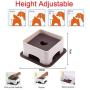 YMAXGO Elevated Tilted Dog Bowls Set with Adjustment Bracket,Ceramics Single Food Feeding Dish for Flat Face Dogs, Double Non-Slip Design