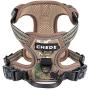 chede No Pull Dog Harness,Reflective Vest Harness with 2 Leash,Adjustable Soft Padded Dog Vest with Easy Control Handle for Small Medium Large Dog