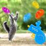 Green-Home Cat Fetch Toy - Pet Training Exercise Chaser Tool - Cat Fetch Tracks Toys 5 Colors Flying Propellers - Funny Interactive Toy for Kitten Fetching Chasing & Exercising Needs