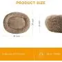 PUPPBUDD Calming Dog Bed Cat Bed Donut, Faux Fur Pet Bed Self-Warming Donut Cuddler, Comfortable Round Plush Dog Beds for Large Medium Dogs and Cats (24''/32''/36'')