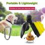HJJ Portable Dog Scooper Pooper, Expandable Sanitary Dog Waste Pick Up with Carabiner Bag Yellow,