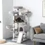 IBUYKE Cat Tree Tower Condo Cat Play Furniture with Sisal Scratching Posts Perches Houses Kitten Play House, Light Gray, UCT012021W IBUYKE Cat Tree Tower Condo Cat Play Furniture with Sisal Scratching Posts Perches Houses Kitten Play House, Light Gray, UCT012021W