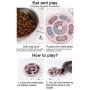 Interactive Dog Puzzle Slow Feeder,Seek-a-Treat Pet Food Dispenser,Stimulate IQ Brain Game Training Toys,Anti-Slip Slow Eat Dogs Feed Bowl for Beginner,Puppy,Small,Medium and Large Pets,Pink Round