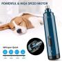 Orgerlike Dog Nail Grinder Upgrade Version，2-Speed Low Noise，USB Rechargeable Pet Nail Trimmer， paw Combing and Smoothing Gentle and Painless ，for Small and Medium Dogs and Cats，Navy Blue