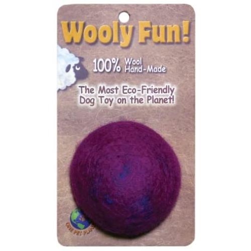 One Pet Planet 86005 2-Inch Wooly Fun Ball Dog Toy