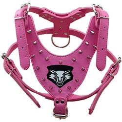 haoyueer Wolf Spiked Studded Leather Dog Harness for Large Dogs Pit Bull Mastiff Boxer