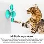 Colorful gourd Windmill cat Toy with cat Turntable Interactive pet Toy Built in LED Ball Rotating cat Toothbrush Turntable Massage scratchingtickle chew Toy Suction Cup Base