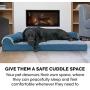 Furhaven Pet Dog Bed - Cooling Gel Memory Foam Faux Fleece and Chenille Soft Woven Traditional Sofa-Style Living Room Couch Pet Bed with Removable Cover for Dogs and Cats