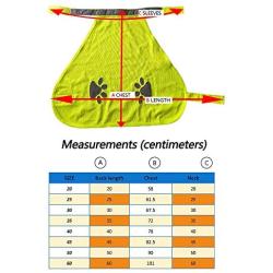 A-SAFETY Dog Reflective Vest, Hi Vis Safety Vest Keeps Dogs Visible On and Off Leash in Both Urban and Rural Environments Yellow,Orange(7.8/9.8/11.8/13.7/15.7/17.7 inches)