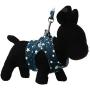 BroBear Pet Stars Vest Mesh Harness and Leash Set Blue for Cats & Small Dogs Blue