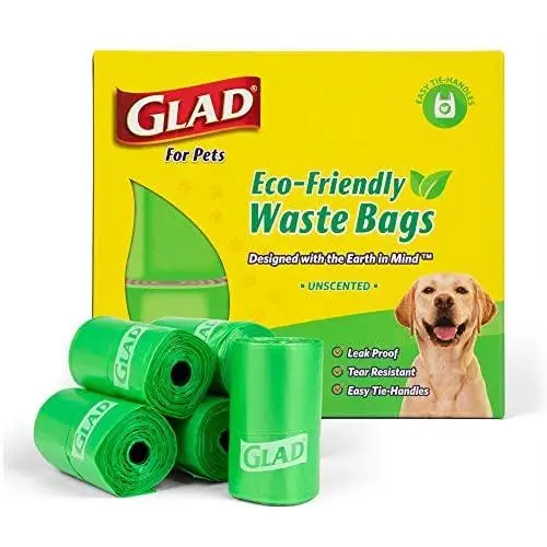 Glad Eco Dog Waste Bags | 24 Rolls of Unscented Dog Waste Bags, 360 Bags in Total | Earth Safe Dog Waste Bags for All Dogs, Leak Proof and Strong Dog Poop Bags Glad Eco Dog Waste Bags | 24 Rolls of Unscented Dog Waste Bags, 360 Bags in Total | Earth Safe Dog Waste Bags for All Dogs, Leak Proof and Strong Dog Poop Bags