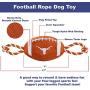 Pets First NCAA Texas Longhorns Football Dog Toy, Tough Quality Nylon Materials, Strong Pull Ropes, Inner Squeaker, Collegiate Team Color