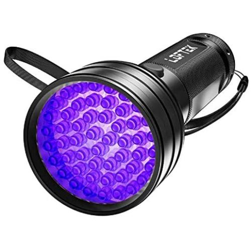 LOFTEK UV Flashlight Black Light, 51 LED 395 nM Flashlight Perfect Detector for Pet Urine and Dry Stains, Handheld Blacklight for Scorpion Hunting