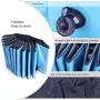 Foldable Pet Dog Swimming Pool, YXFT Portable Non-Slip Outdoor Dog Bath Tub with Drain, Folding Thick PVC Pet Swim Pool for Dogs, Cats, Kids (32 x 8 inch, Blue)