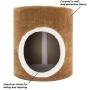 PETMAKER Cat Condo Barrel Single Hole, 14'' x 15'', Brown & White