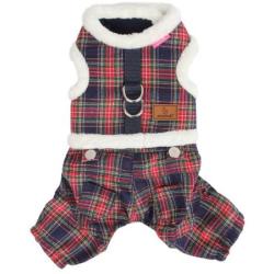 Pinkaholic New York Trinity I Harness/Pants Combo for Dogs, Small, Navy
