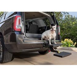 PetSafe Happy Ride Dog Hitch Step - Easy to Install on Any 2 Inch Vehicle Hitch - High-Traction Steps - Folds Down for Travel - Supports Pets up to 200 lb - Great for SUVs and Trucks